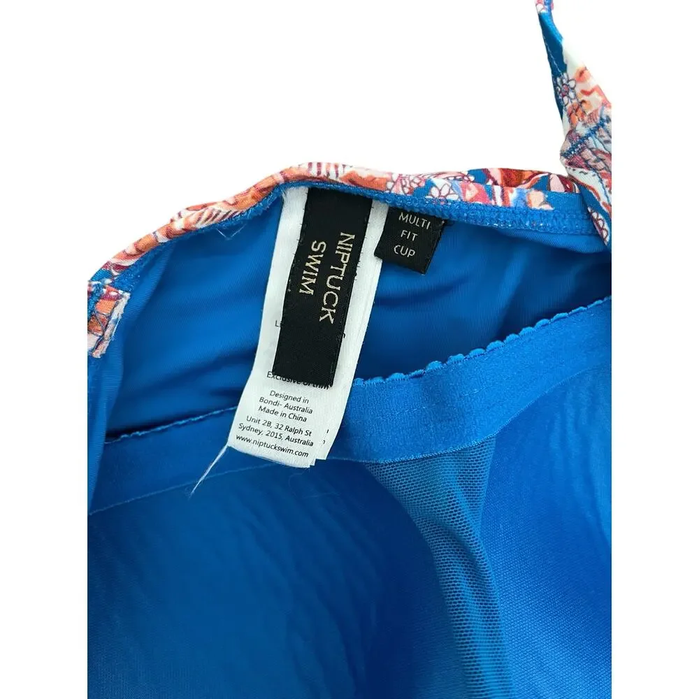 Nip Tuck One Piece Bathing Suit Swim Stretchy Paisley Beach Pool Vacation Sz 4